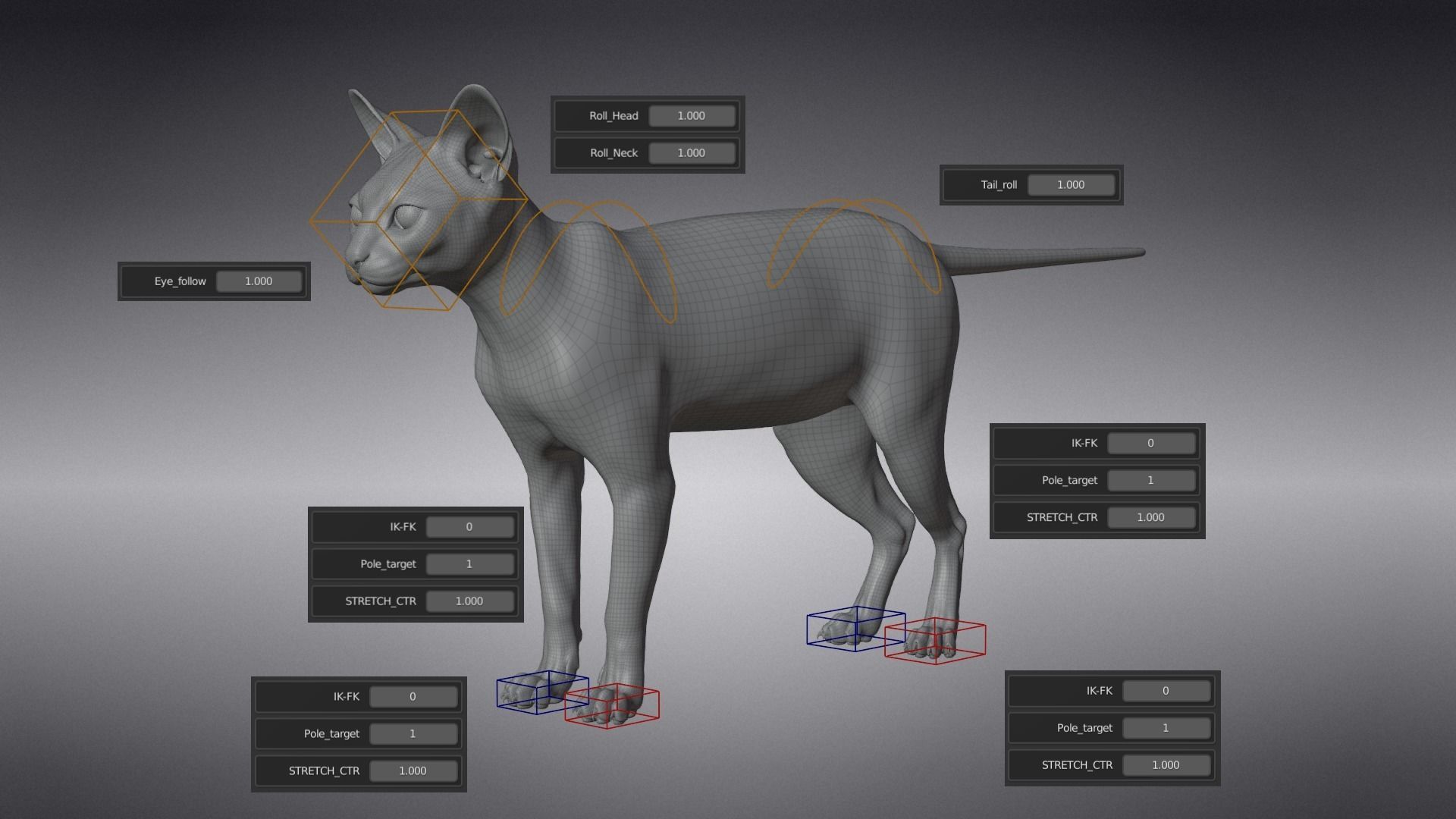 Calico Cat 01 Animated VFX Grace 3D model_18
