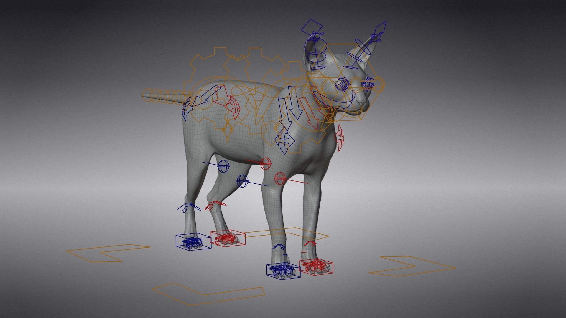 Calico Cat 01 Animated VFX Grace 3D model_14