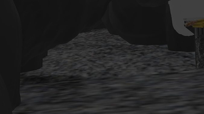 small cave with gold Free low-poly 3D model