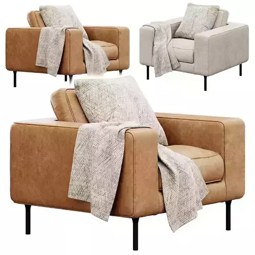 Neo leather armchair by bensen