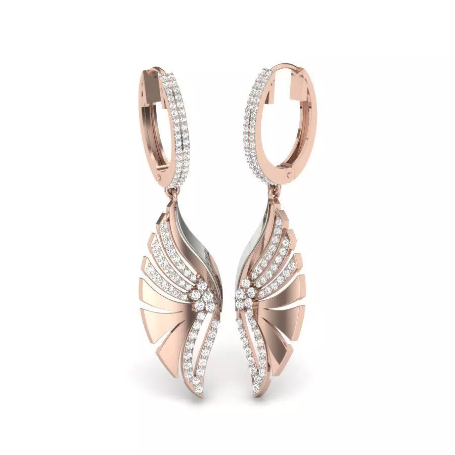 Bloom Scallop Earring 3D print model
