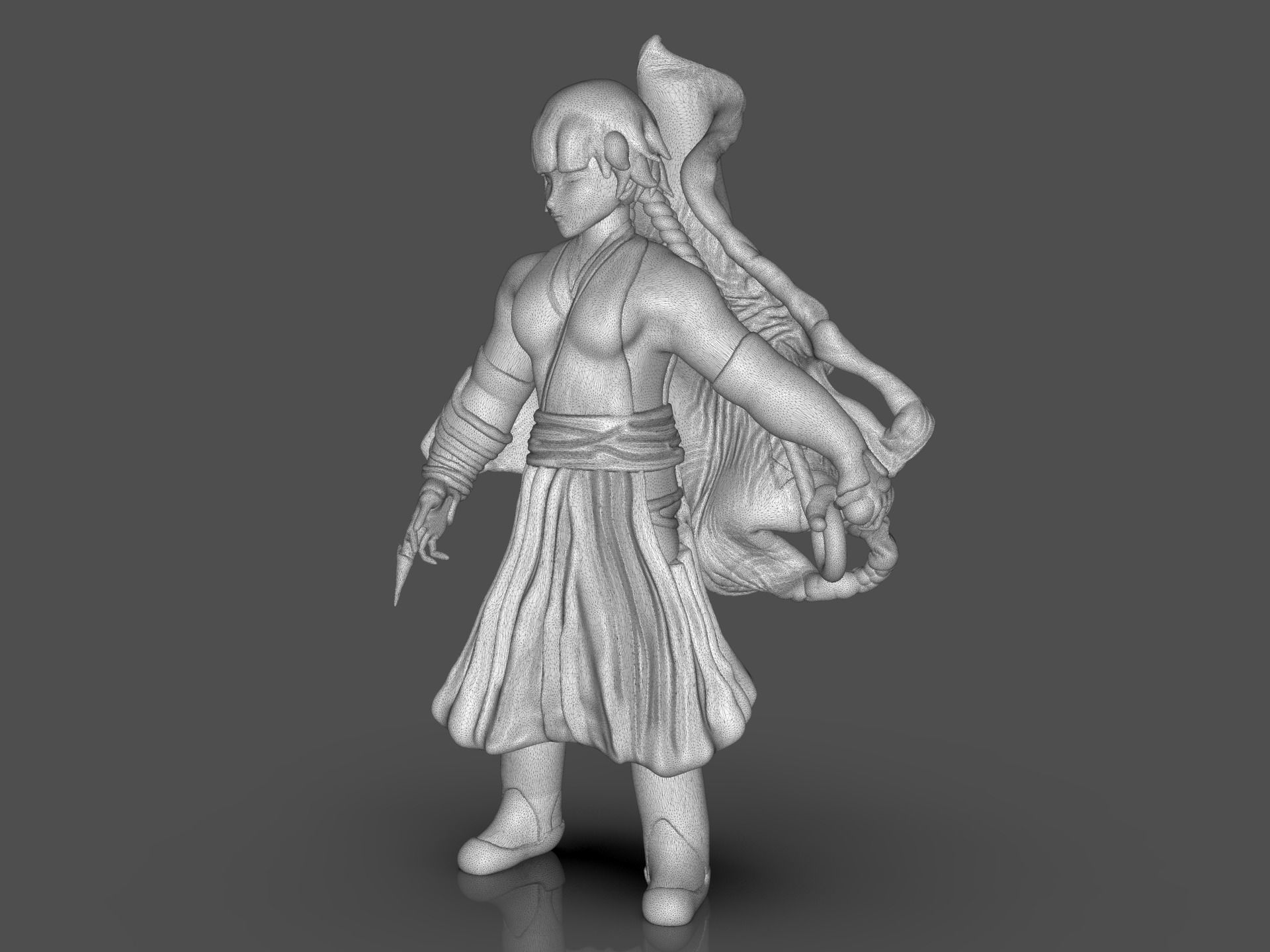 Soifon Anime Mini Figure 3D print model_22