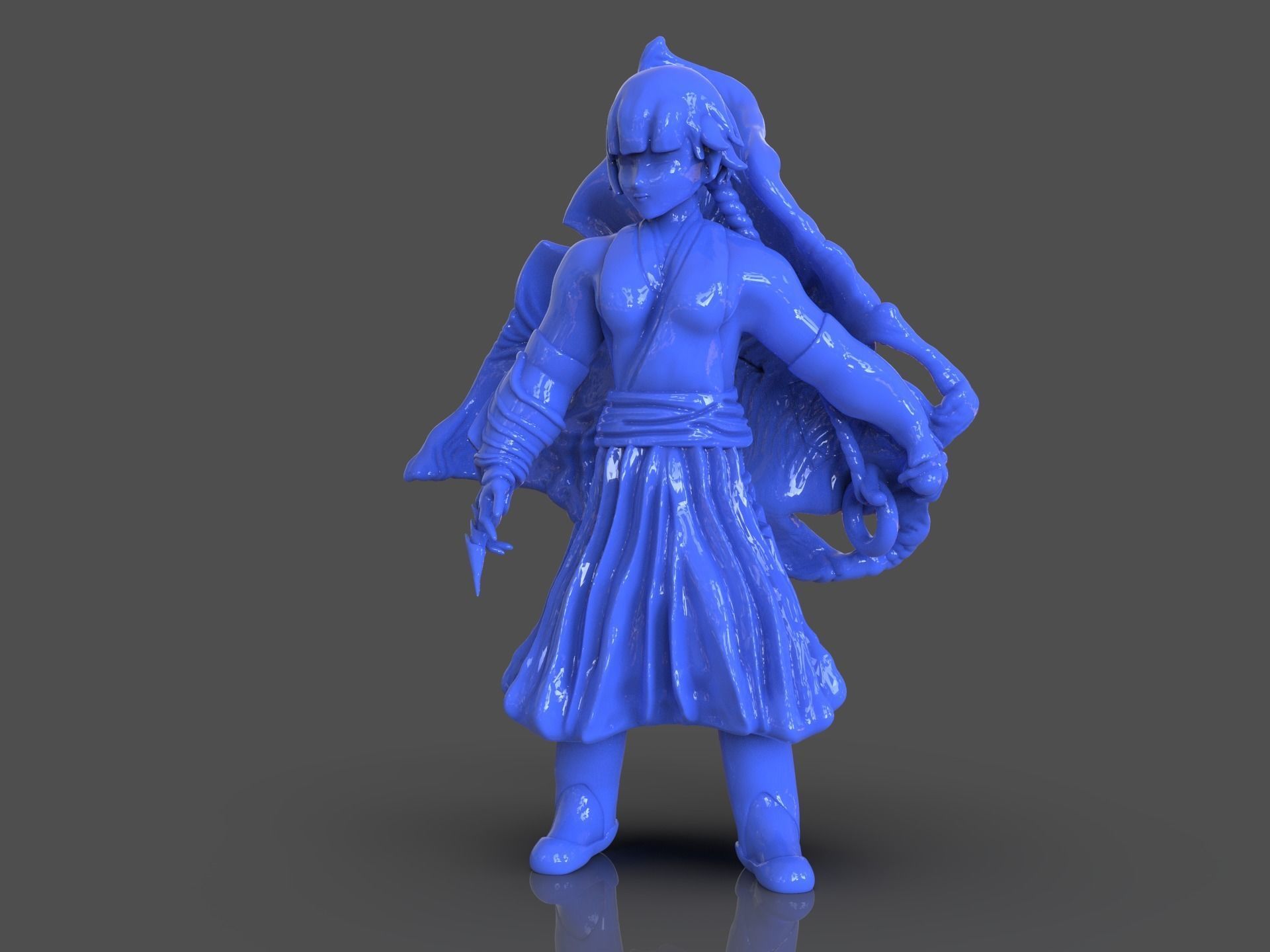 Soifon Anime Mini Figure 3D print model_1