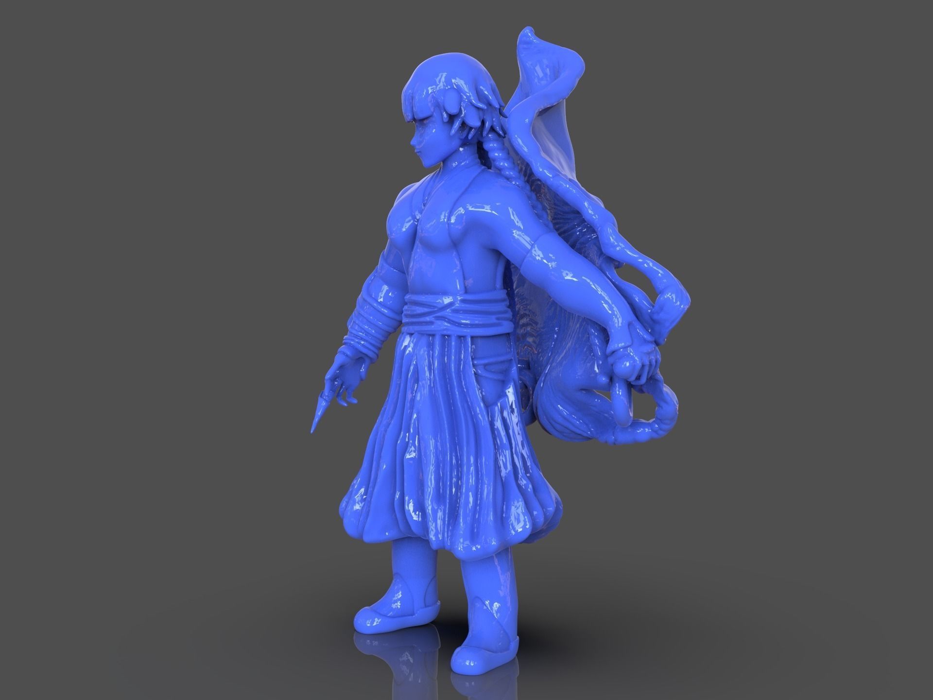 Soifon Anime Mini Figure 3D print model_2