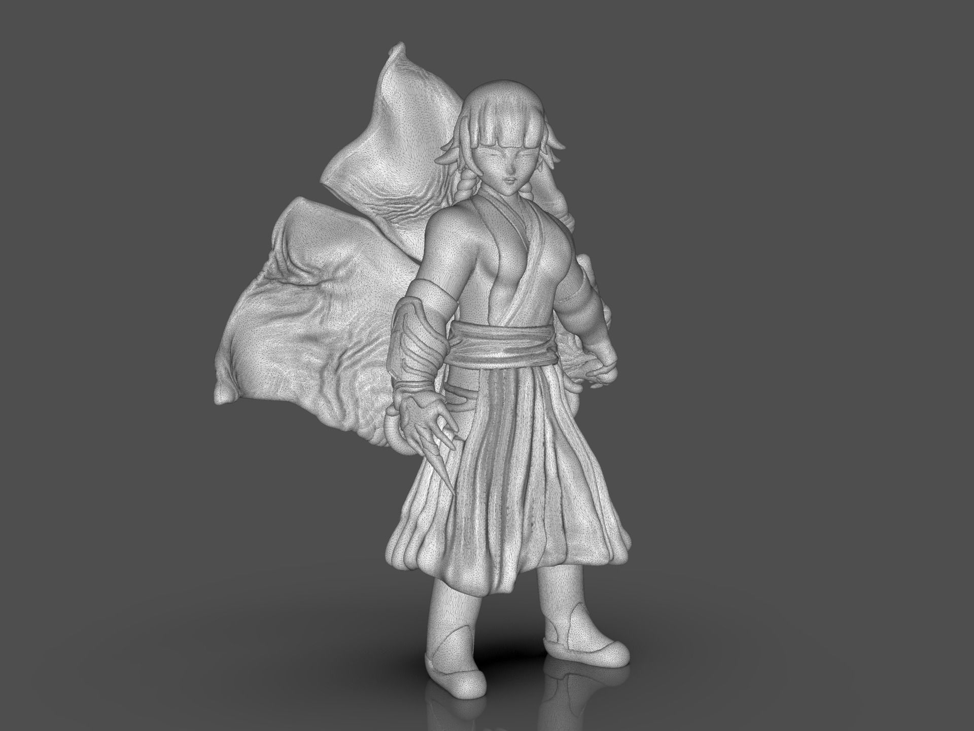 Soifon Anime Mini Figure 3D print model_20