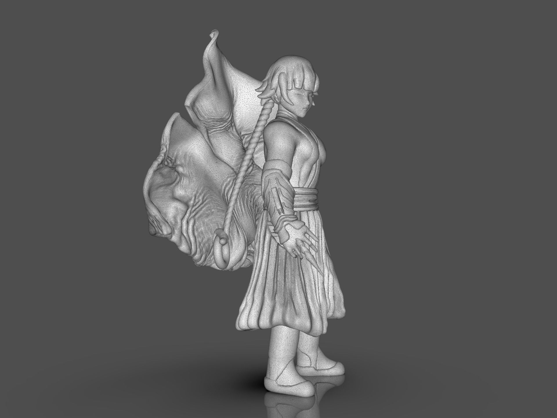 Soifon Anime Mini Figure 3D print model_29