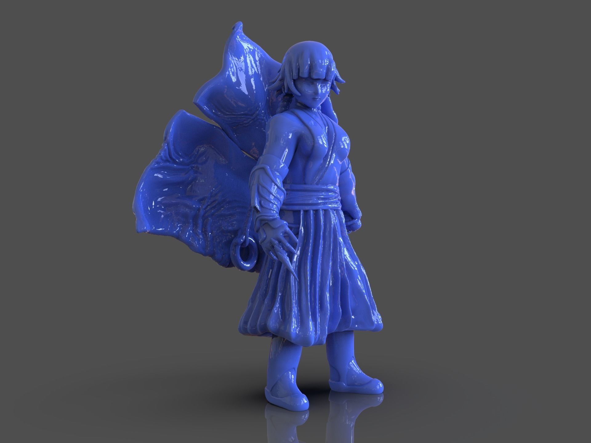 Soifon Anime Mini Figure 3D print model_8