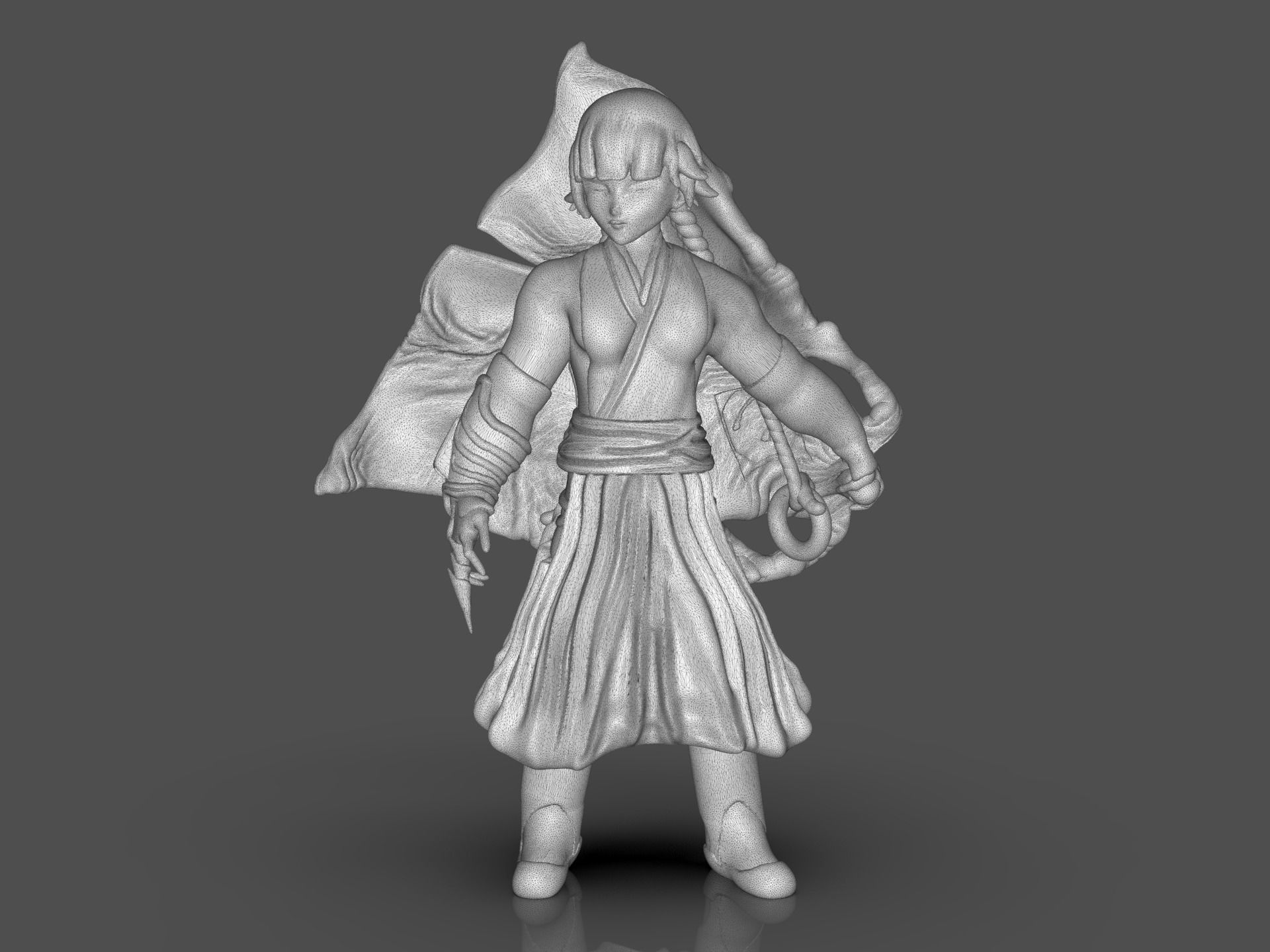 Soifon Anime Mini Figure 3D print model_21