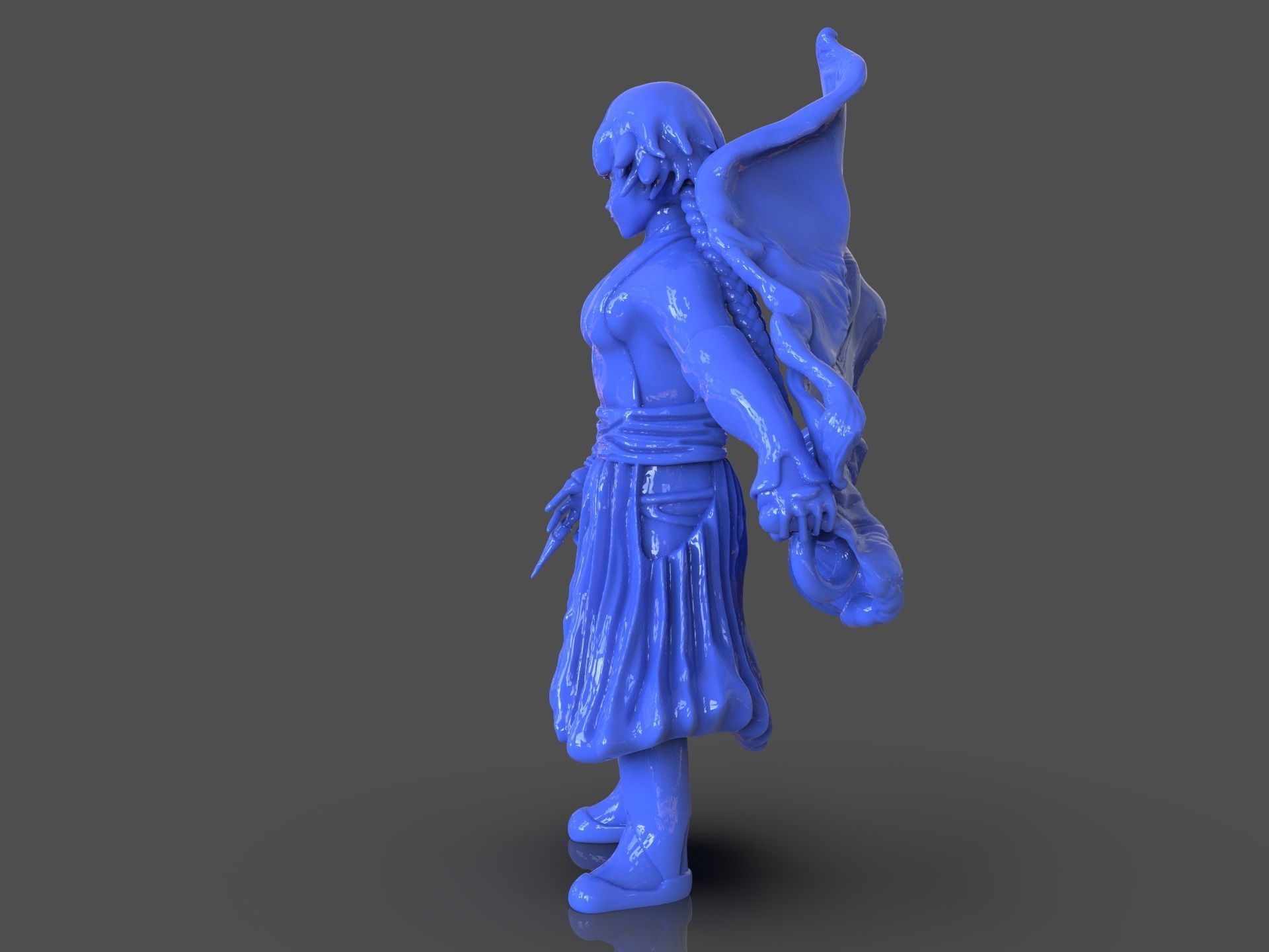 Soifon Anime Mini Figure 3D print model_3