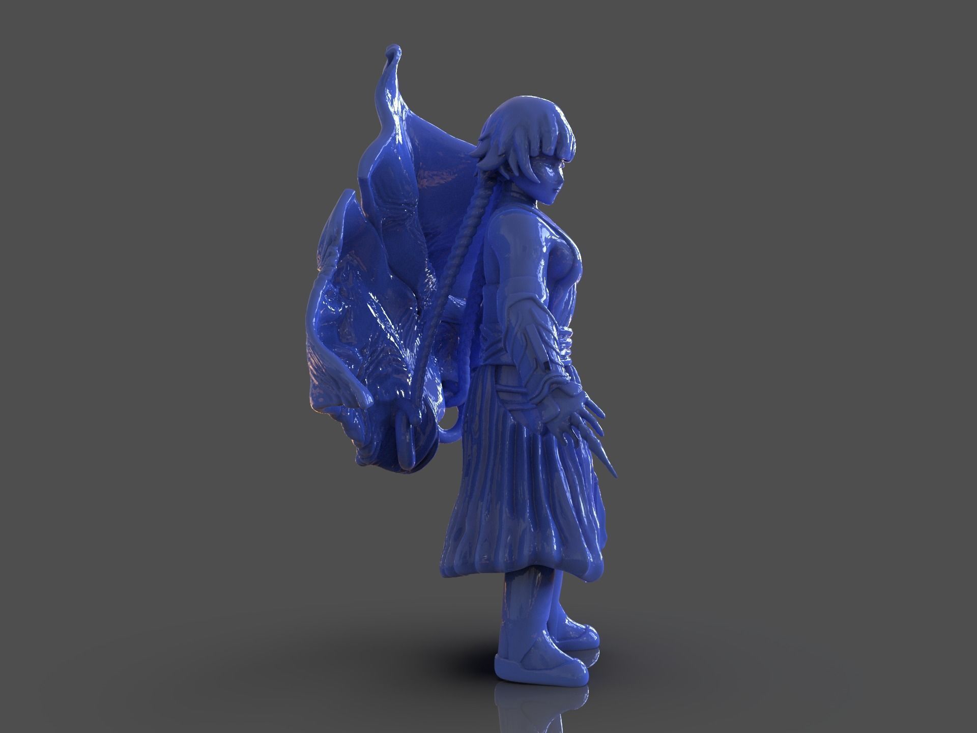 Soifon Anime Mini Figure 3D print model_7