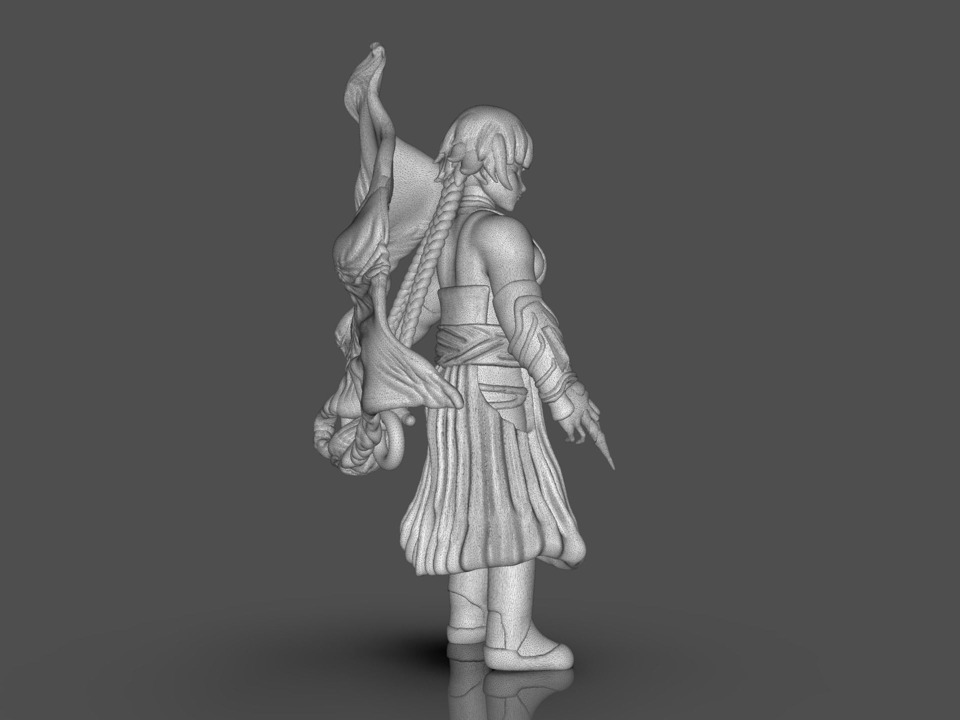 Soifon Anime Mini Figure 3D print model_28