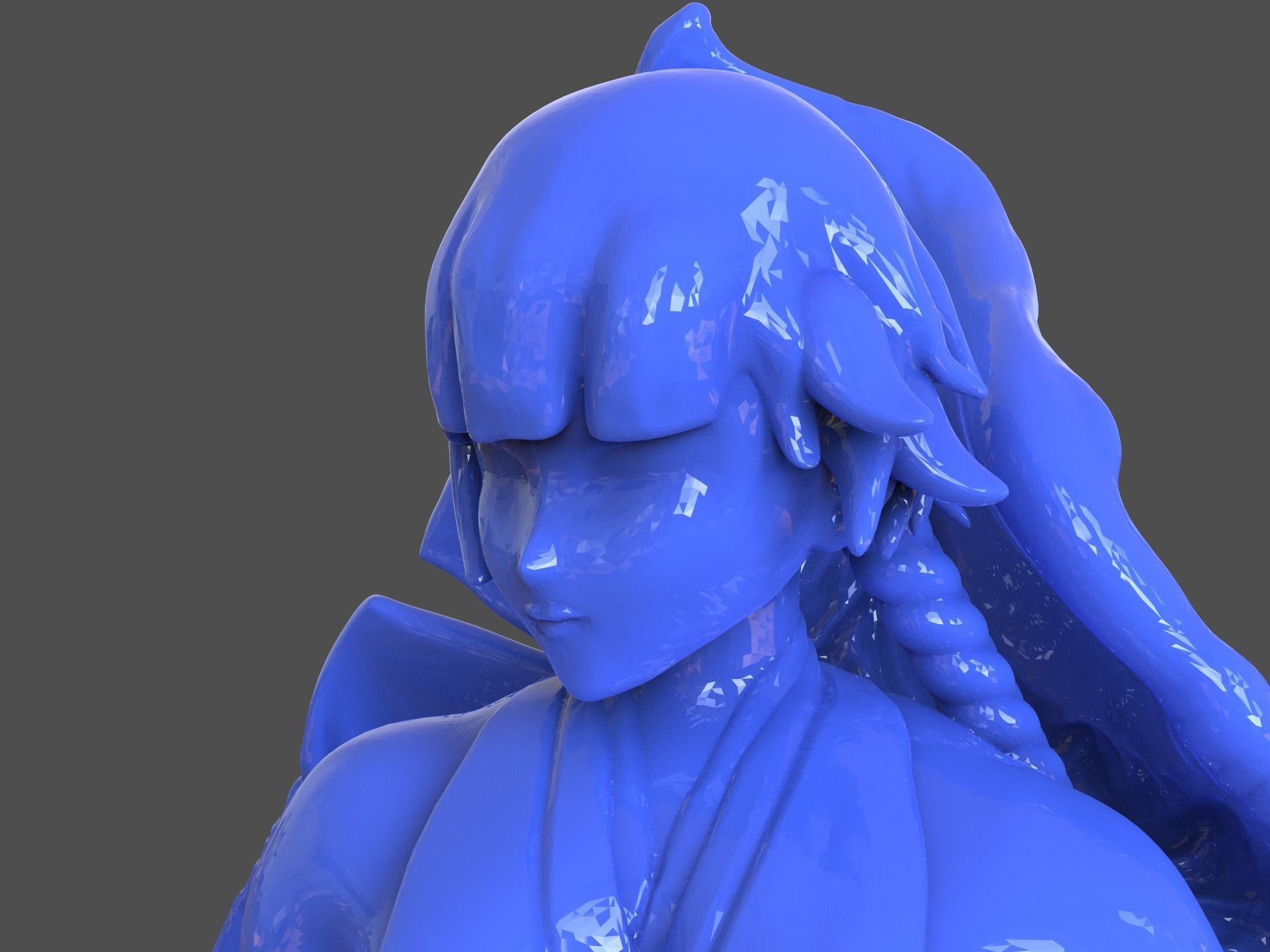 Soifon Anime Mini Figure 3D print model_14