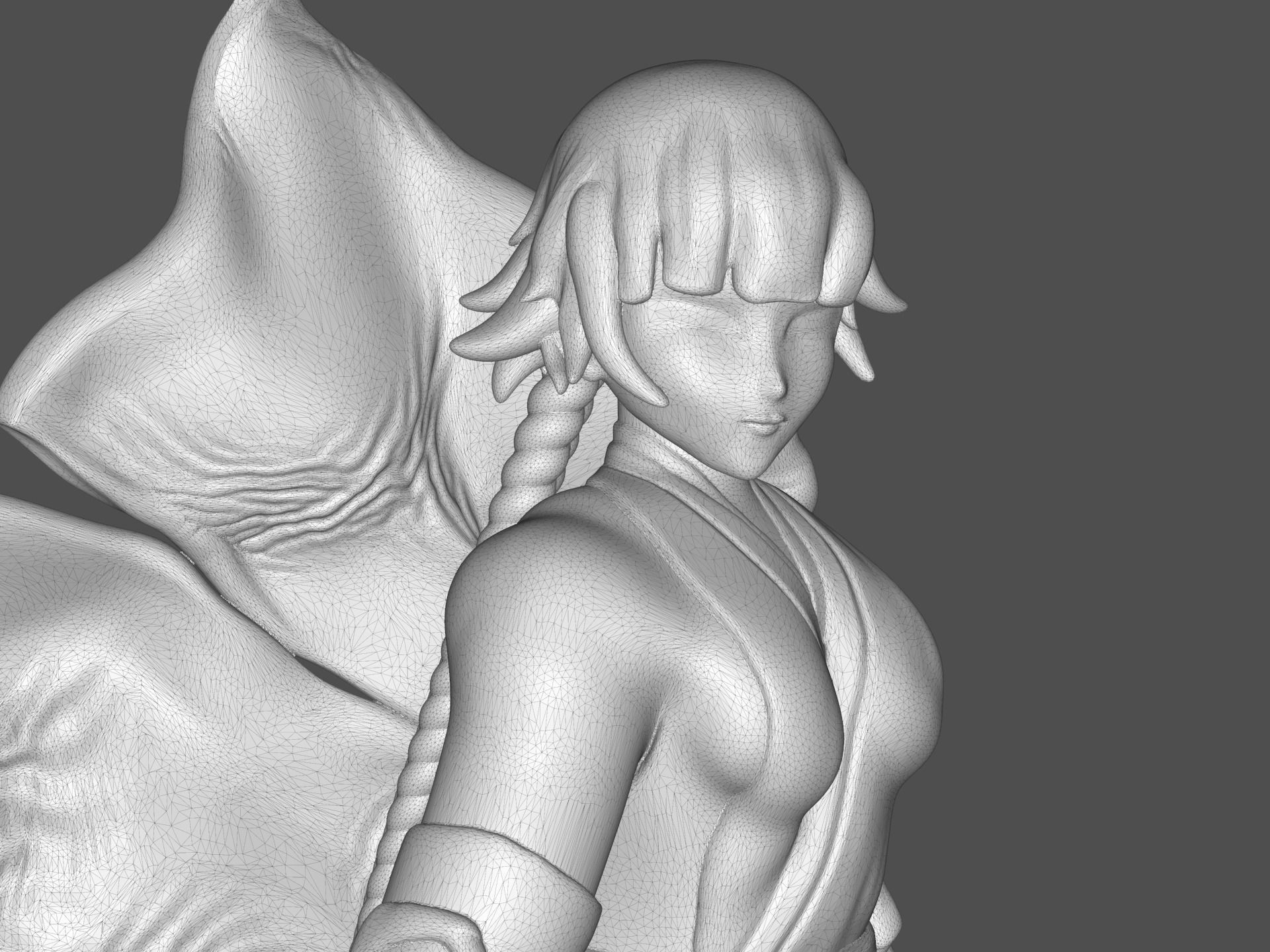 Soifon Anime Mini Figure 3D print model_32