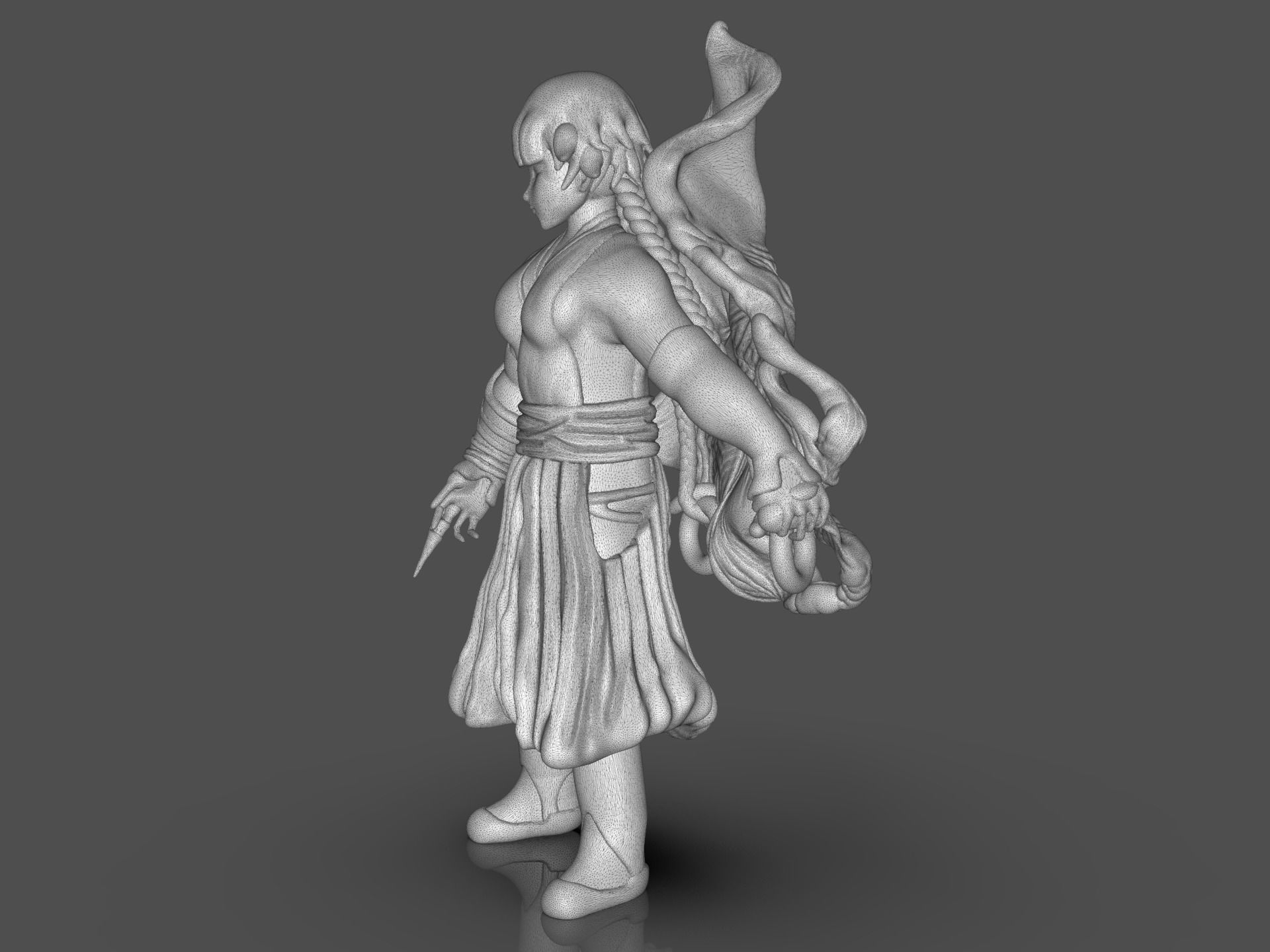 Soifon Anime Mini Figure 3D print model_23