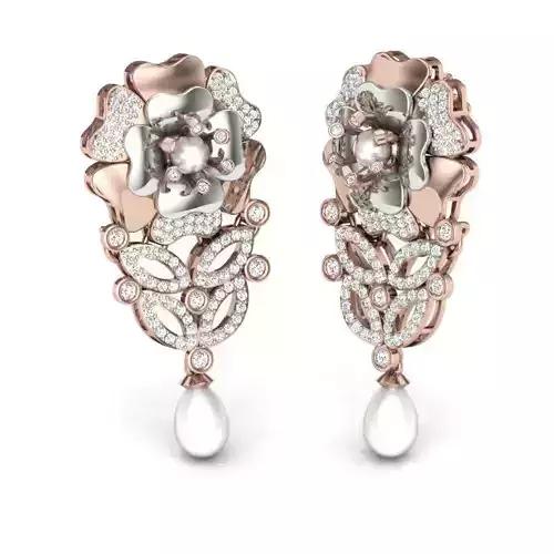 Diamond Classic Earrings 3D print model