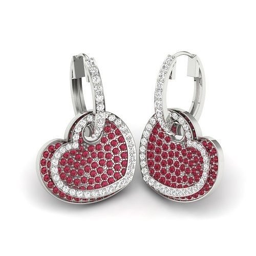 Heart Earrings 3D print model