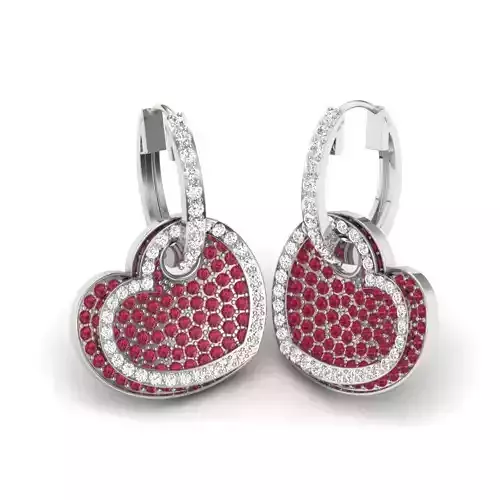 Heart Earrings 3D print model