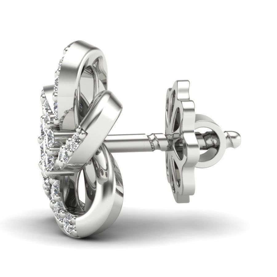 Twisted earings with gems  3D print model_13