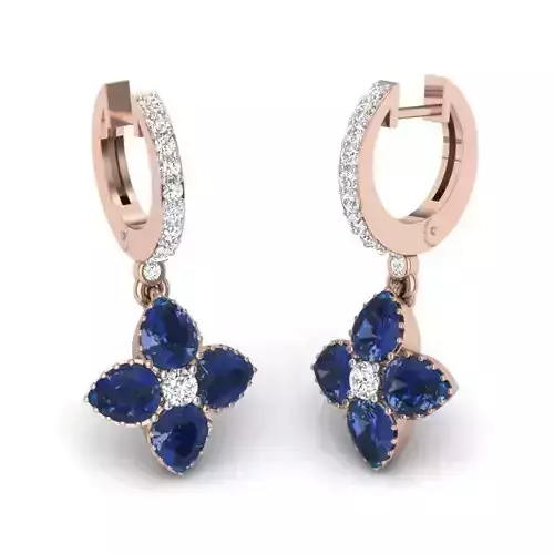 Pear Stone Earring 3D print  3D print model