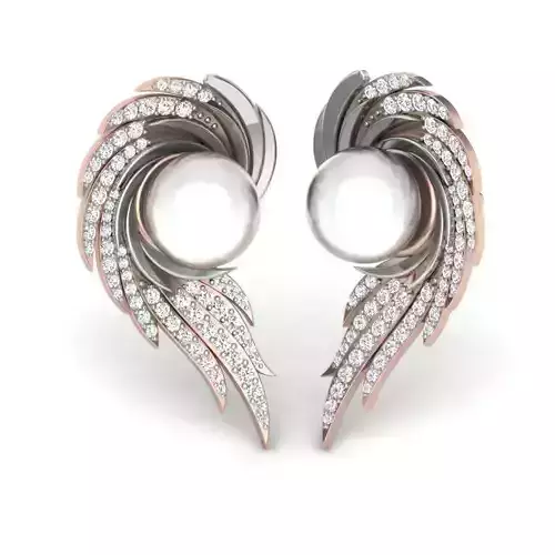 diamond earrings 3D print model