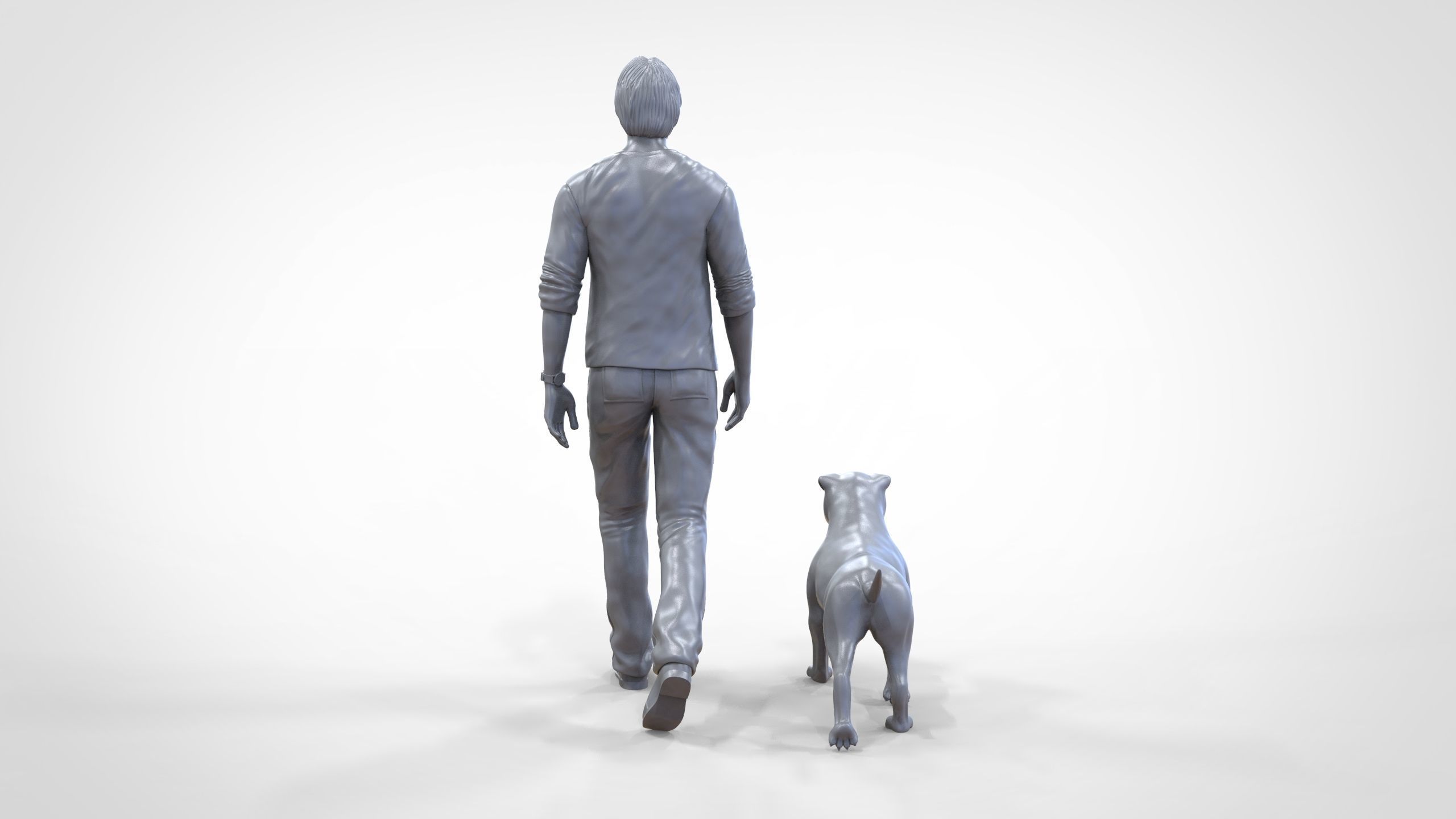 Keanu Reeves in John Wick movie with his dog 3D print model_39