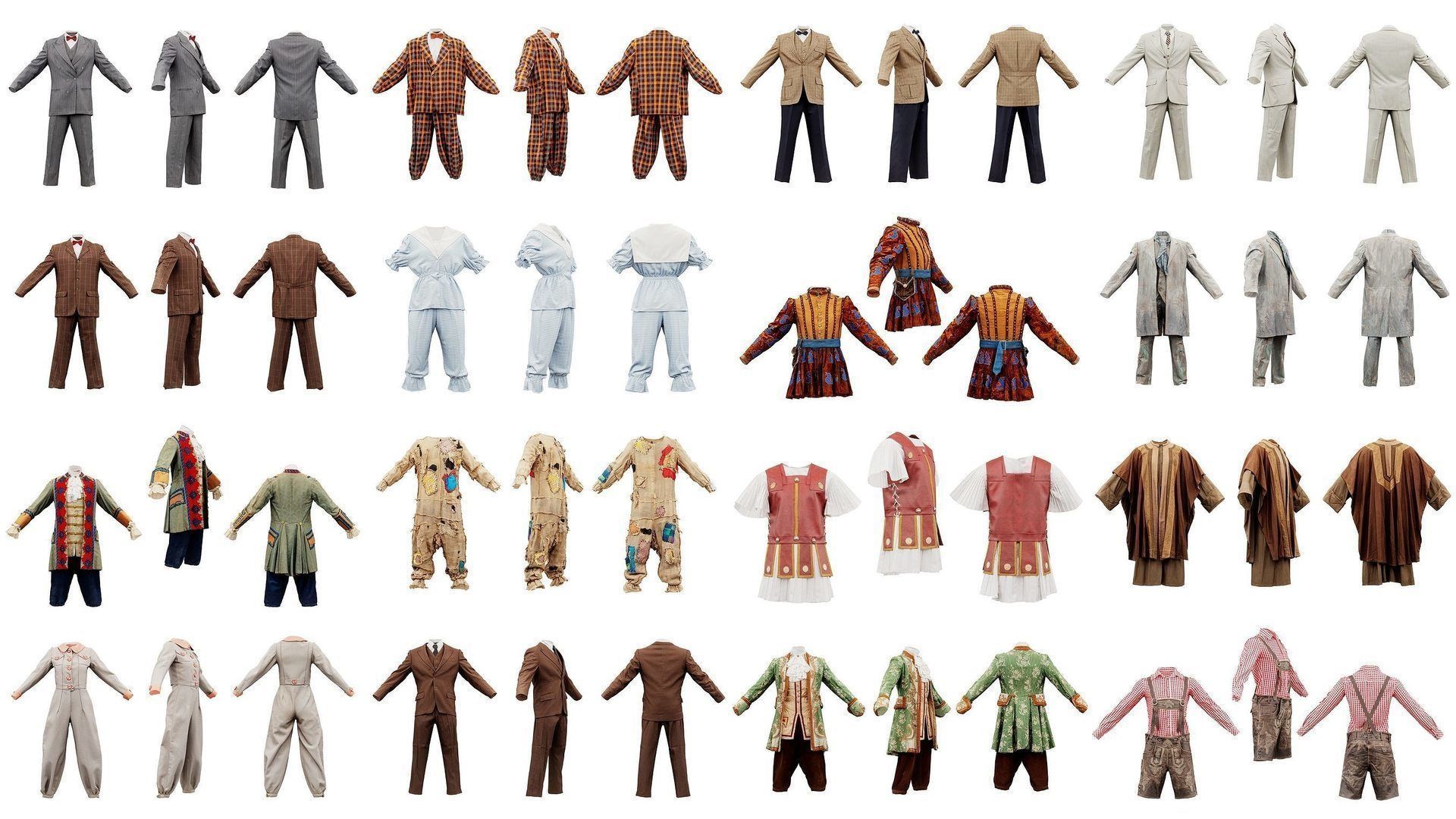 32 Cosplay Outfits 3D Model Collection_1