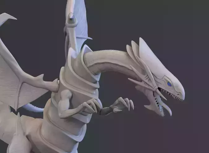 Blue eyes white dragon - Ready to print 3D model 3D print model