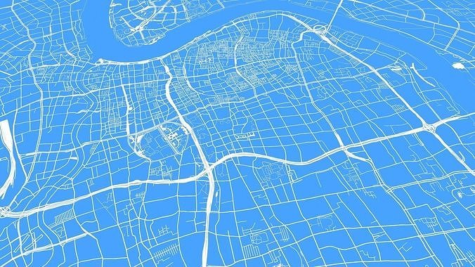 Streets and roads City Shanghai China 3D model 7