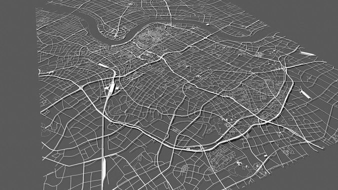 Streets and roads City Shanghai China 3D model 5