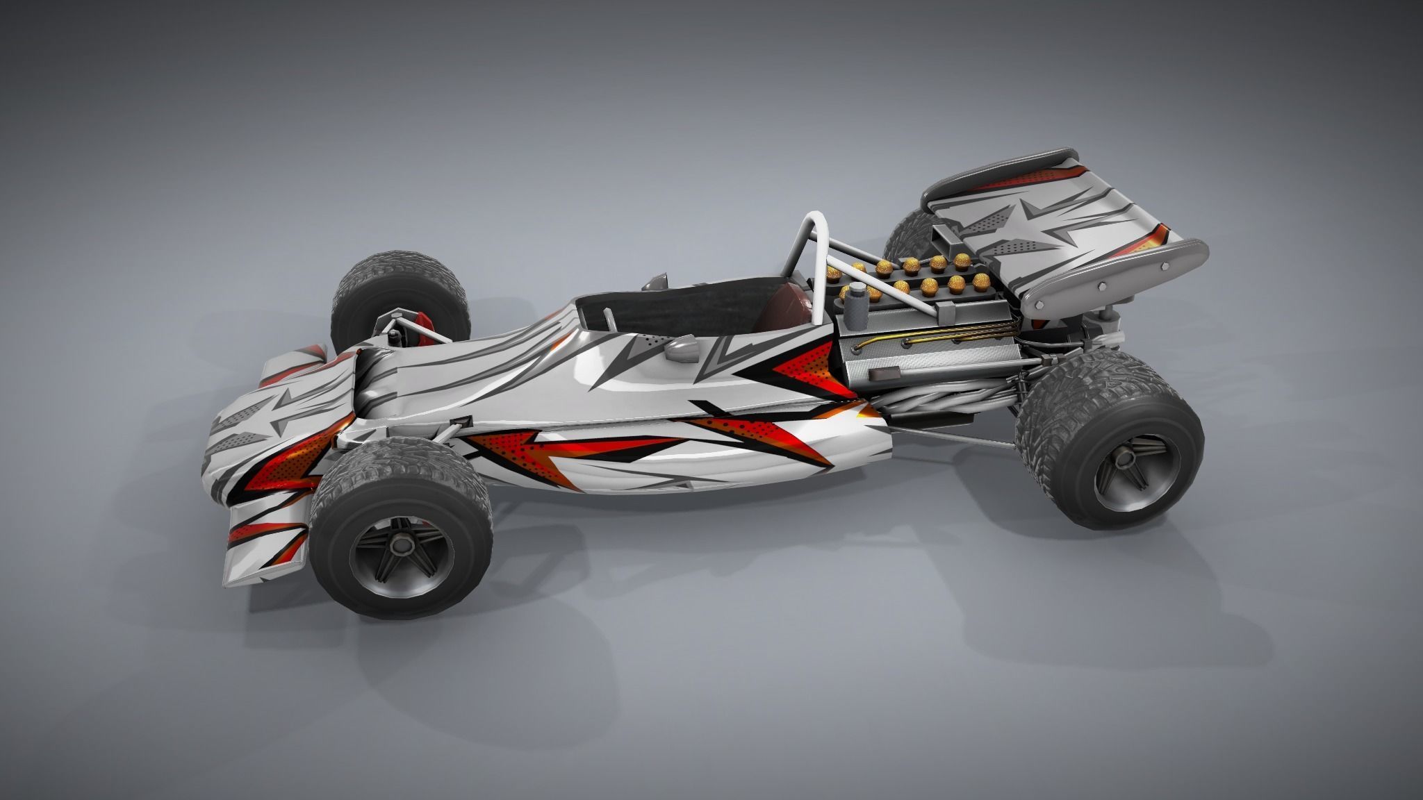 F1 Racing Car Model 5 Low-poly 3D model_3