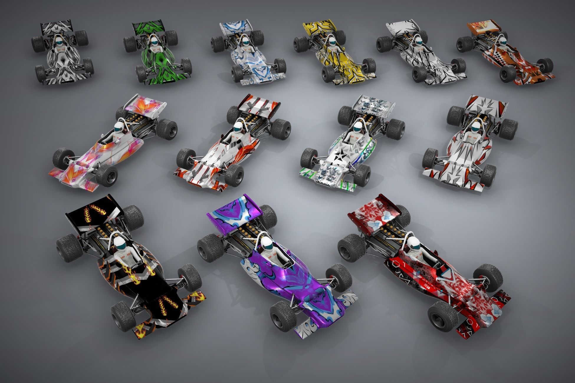 F1 Racing Car Model 5 Low-poly 3D model_1
