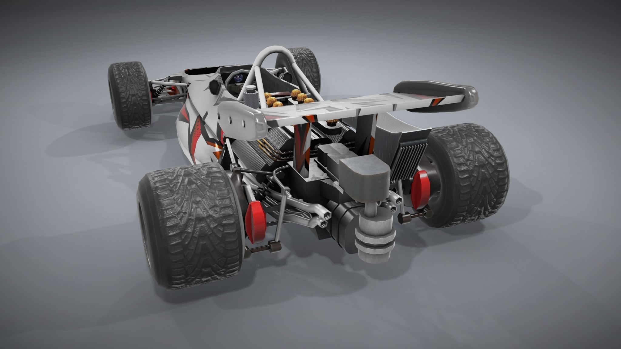 F1 Racing Car Model 5 Low-poly 3D model_2