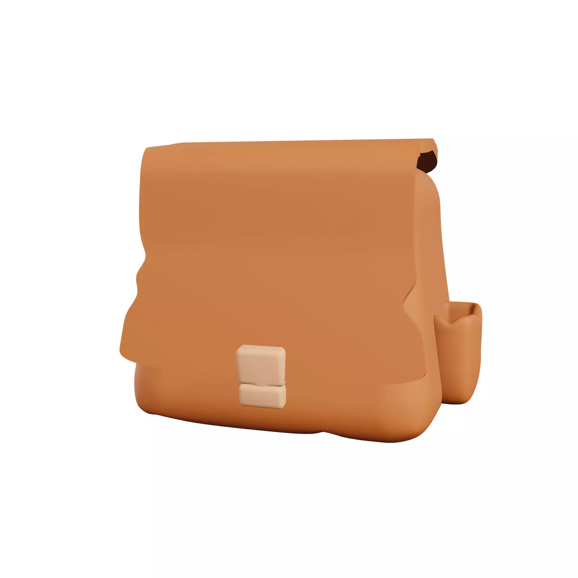 Backpack Game Icon Low-poly 3D model_0