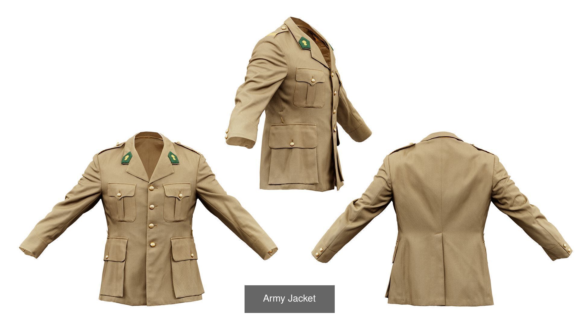 24 Military Costumes 3D Model Collection_3