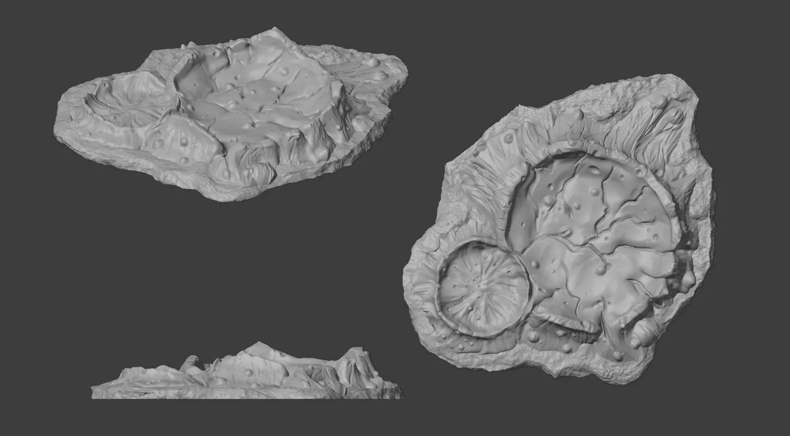 Blast crater for wargaming 40k 28mm scaled vol 2 3D print model_0
