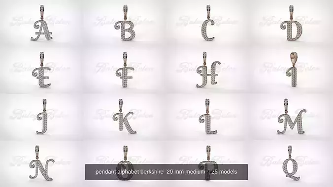 pendant alphabet berkshire  20 mm medium 