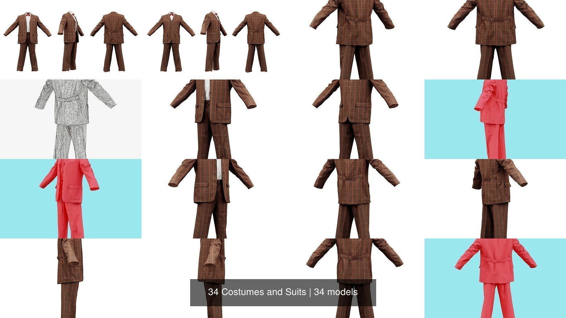 34 Costumes and Suits 3D Model Collection_2