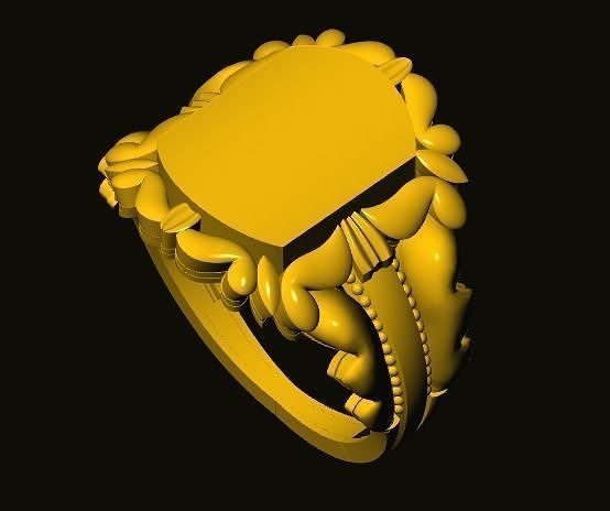rings ornate gold ring 3D print model
