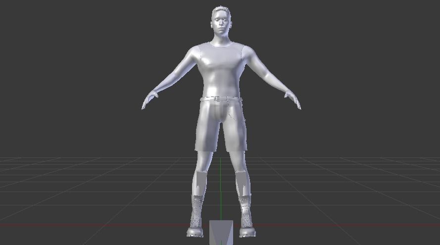 Male in Casual Clothes 08 Low-poly 3D model_12