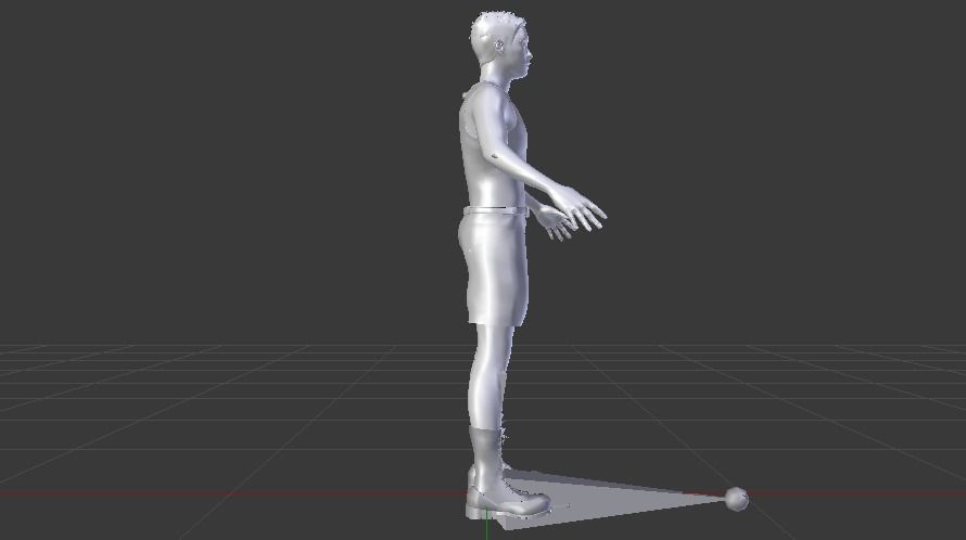 Male in Casual Clothes 08 Low-poly 3D model_13