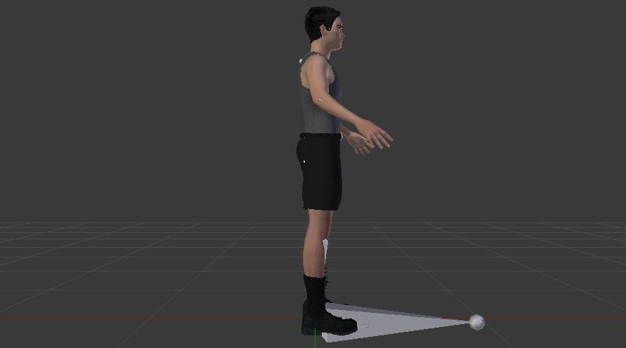 Male in Casual Clothes 08 Low-poly 3D model_9