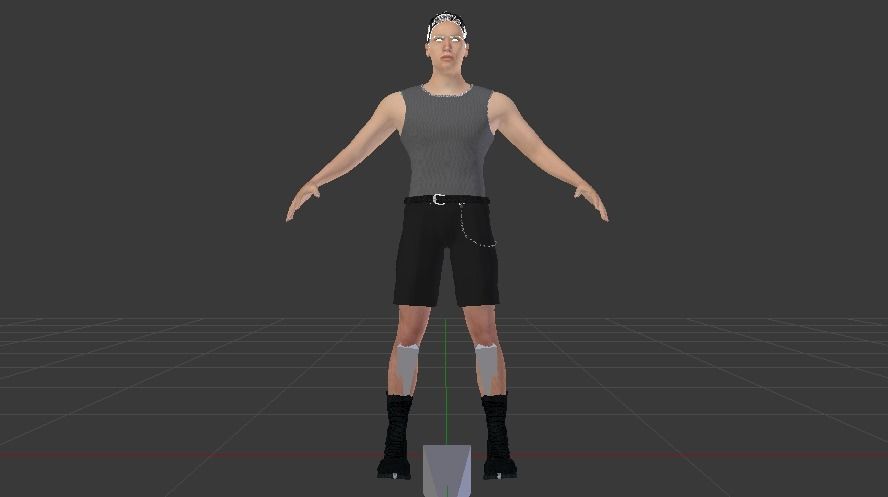 Male in Casual Clothes 08 Low-poly 3D model_4