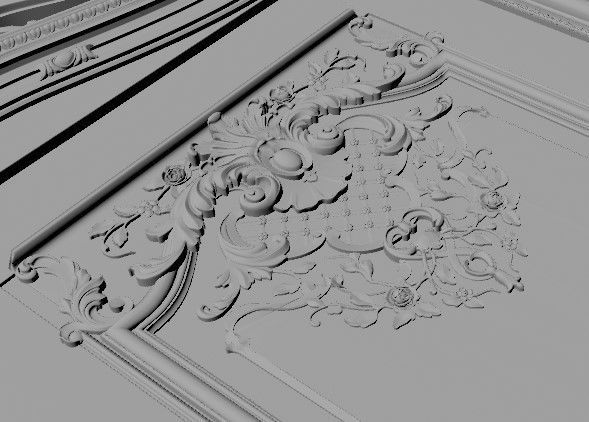 door stl ornate 3D model_6