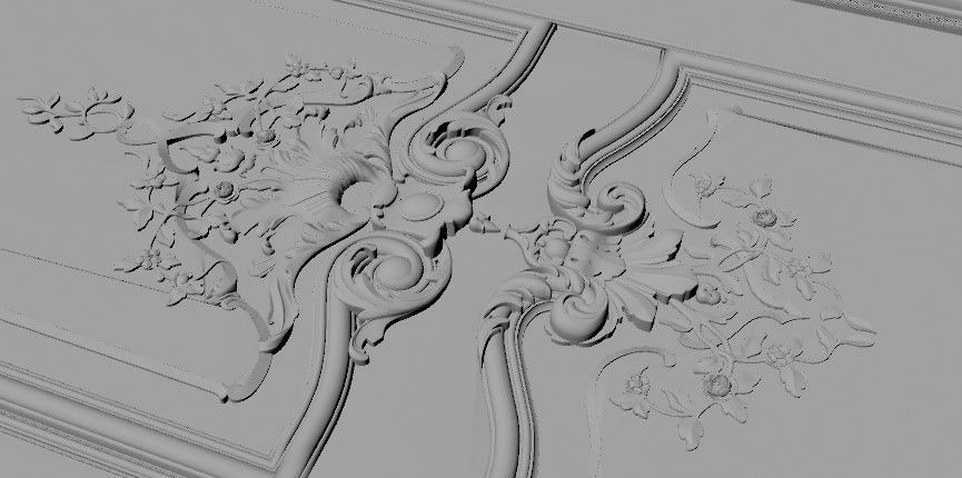 door stl ornate 3D model_7