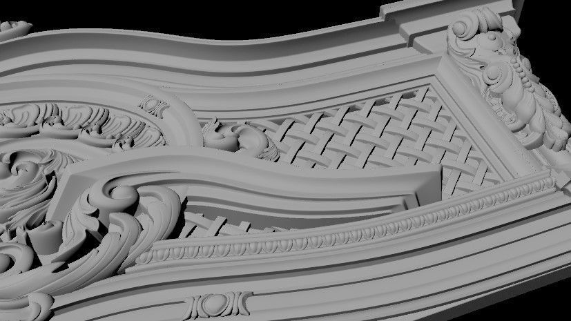 door stl ornate 3D model_5
