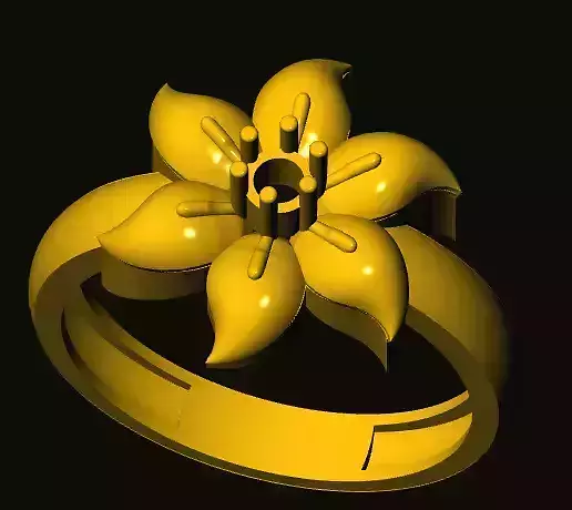 rings gold ring with flower