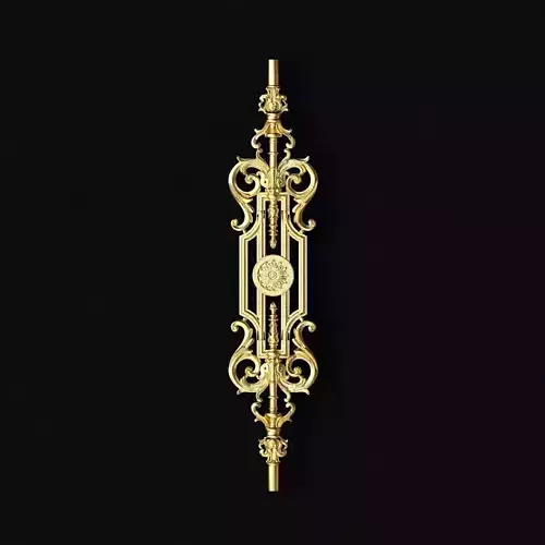 baluster ornate gold door handle