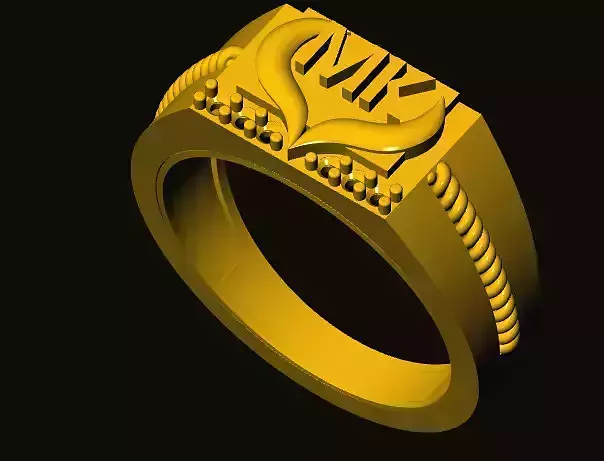 rings gold ring with letter m
