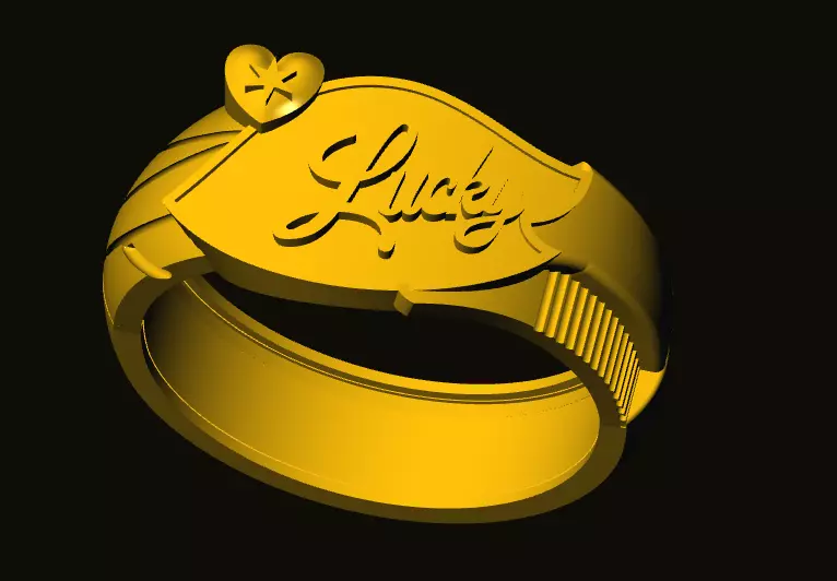 rings gold ring 3D print model