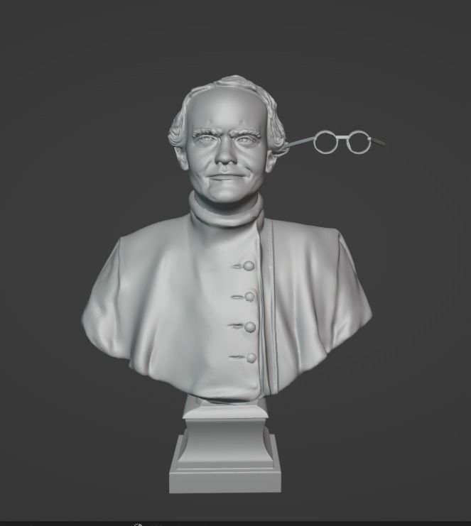 Gregor Mendel 3D print model_9
